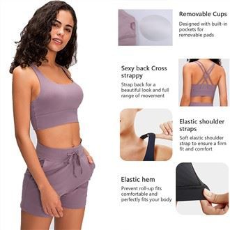 Sutien yoga cu spate încrucișat pentru femei