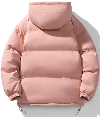 Winter Purple Sports Bubble Coat Pink Back