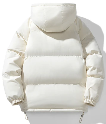 Winter Purple Sports Bubble Coat White Back