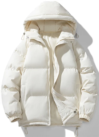 Winter Purple Sports Bubble Coat White