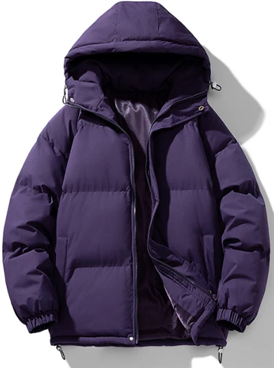 Winter Purple Sports Bubble Coat Purple