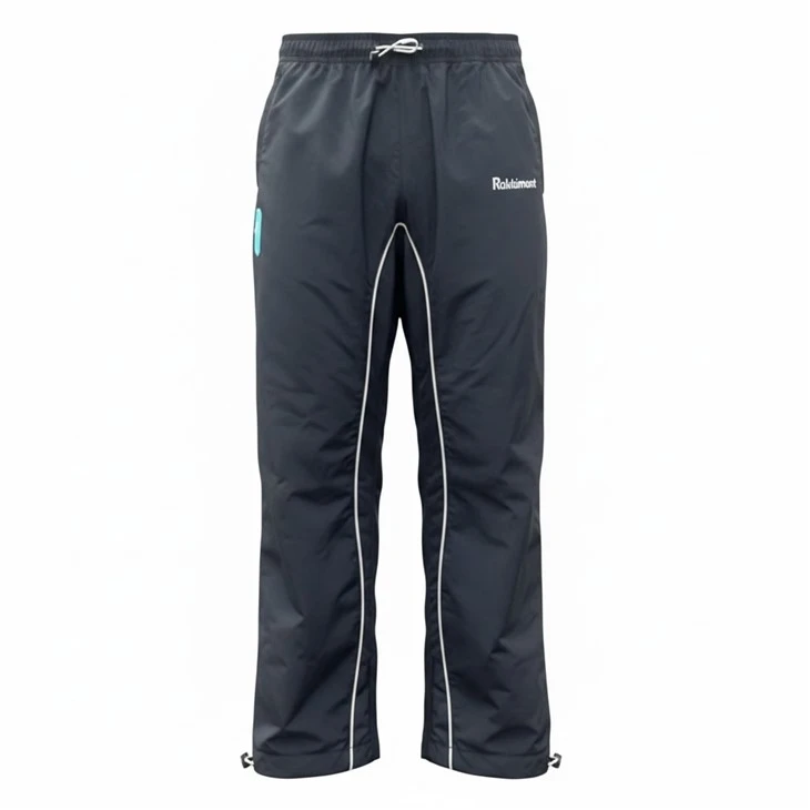 Pantaloni de sport cu picior largi din nailon cu tuburi reflectorizante