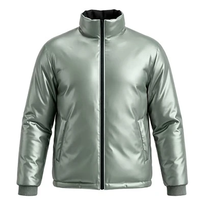 Reversible Silver Metallic Padded Jacket factory