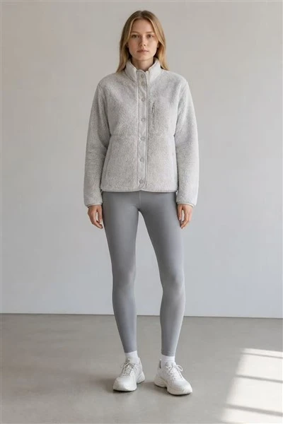 Women Knitted Coral Fleece Jacket high quality